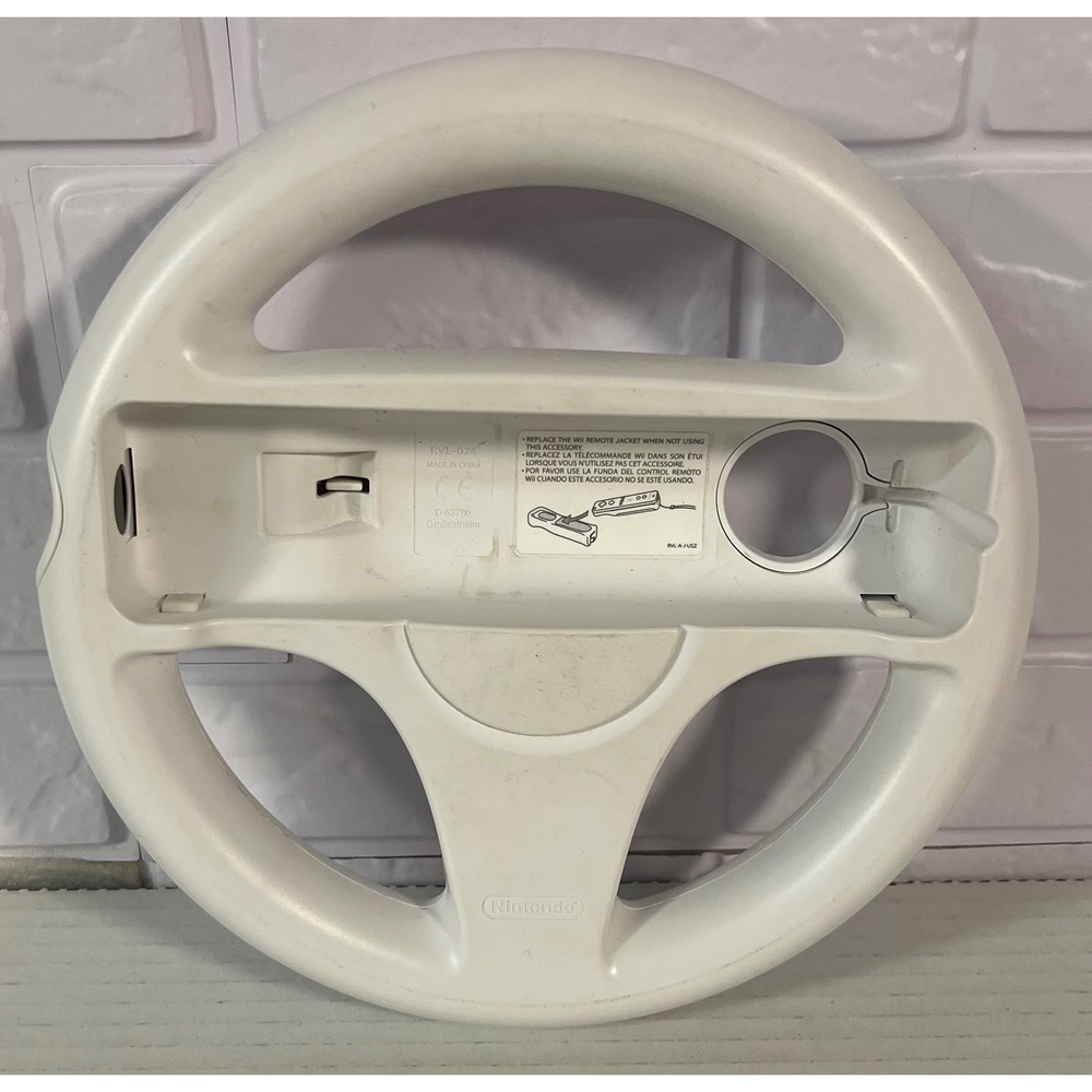 Nintendo Wii Wheel Accessory Unisex OS White Mario Kart Racing Shell RVL-024